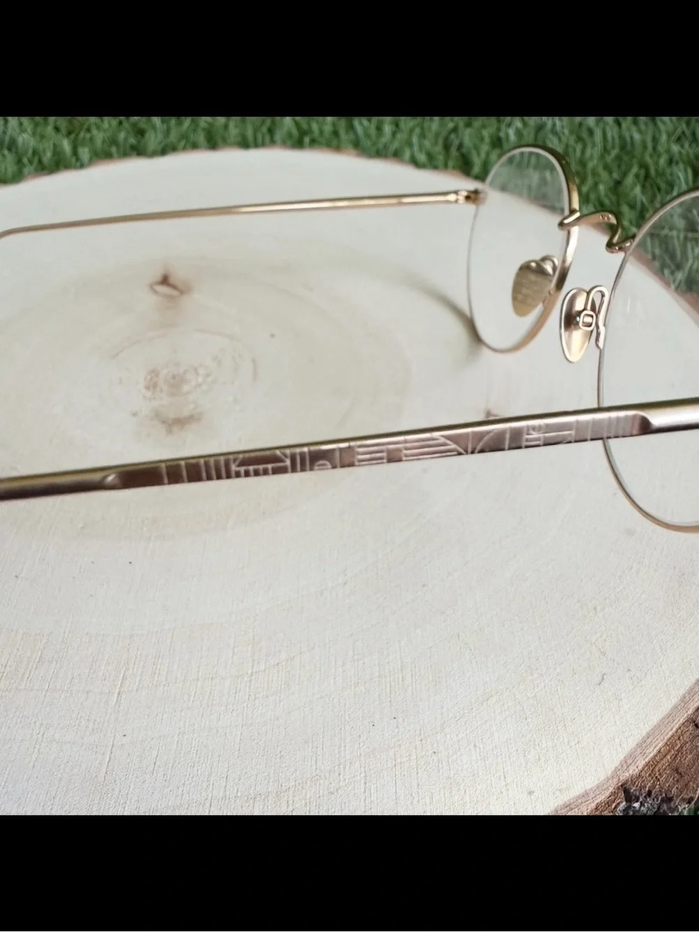 AHLEM Monge Eyeglasses Frame Champagne Gold 22k Electroplated Handmade France